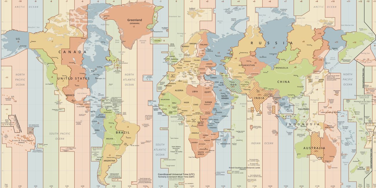World Time Zones Map